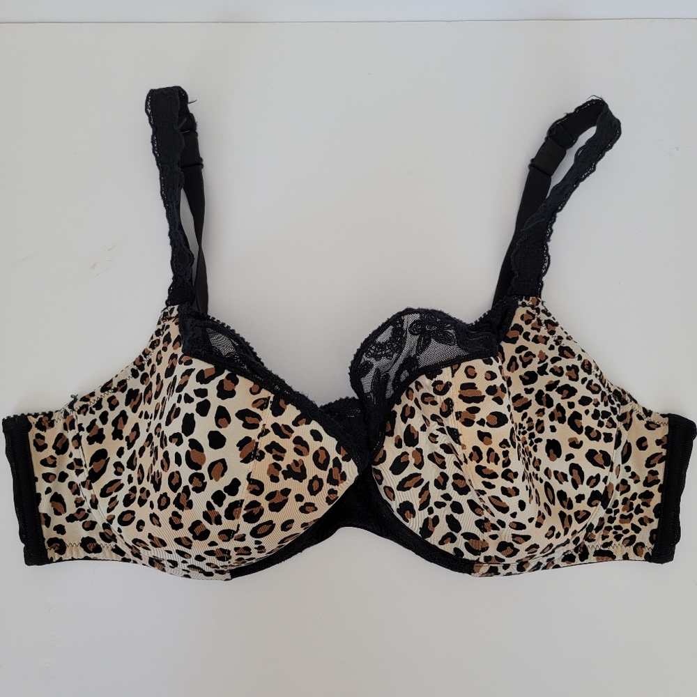 Cacique Lightly Lined Underwire Leopard Print 40dd - image 1